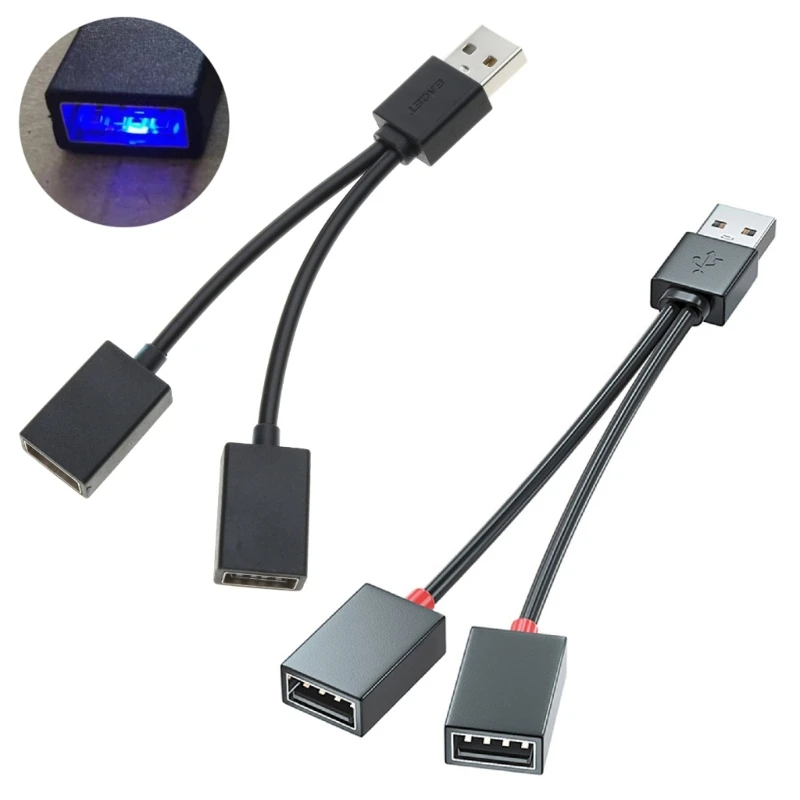 1 In 2 Out Car Usb Splitter Multifunction Adapter Cord Charging Cable for Phone DropShipping