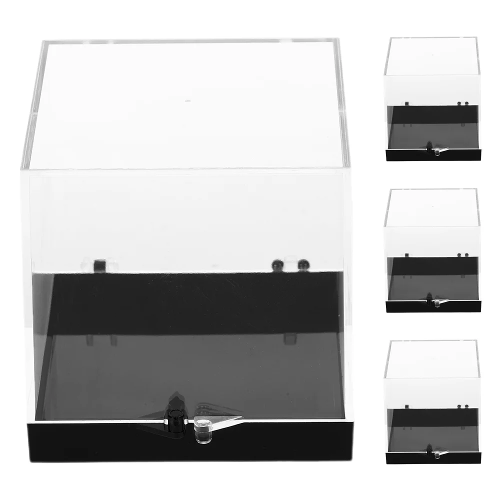 

4 Pcs Rock Storage Box Clear Display Case Sample Cases Ore Showcase Mineral Plastic Specimen Boxes Collection Gems Container