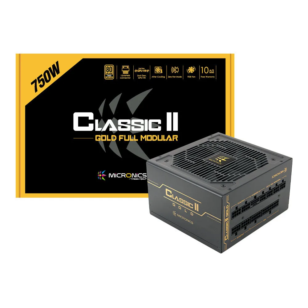 MICRONICS Power Classic II 750W 80PLUS Gold 230V EU Full Modular