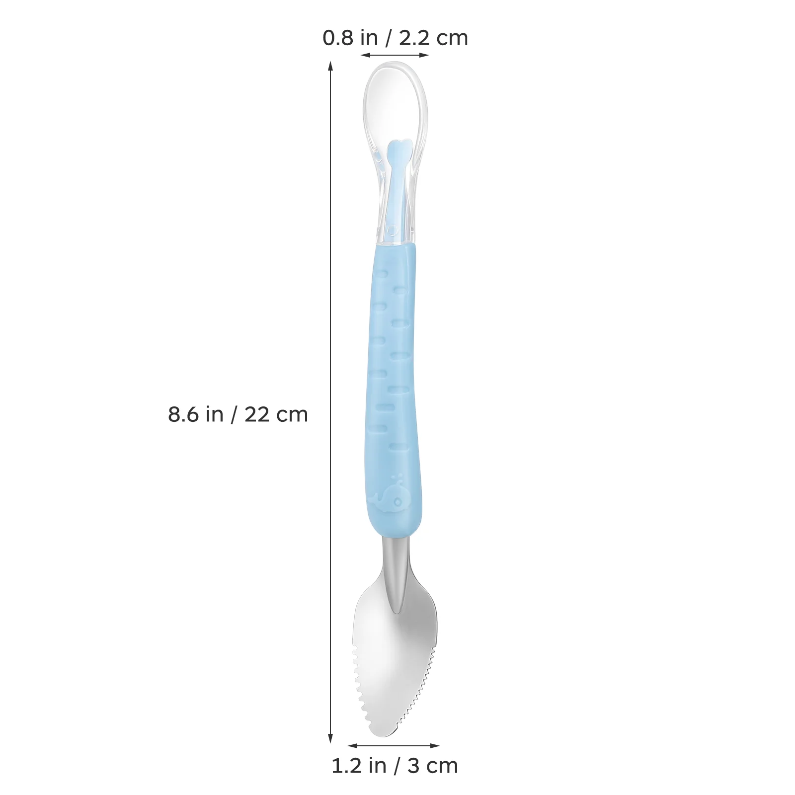 Petites Cuillères à Dessert pour Bébé, Grattoir à Fruits, Pu123, Double Tête, Outil d'Alimentation pour Tout-Petits, Gel de Silice, Ustensiles Britware