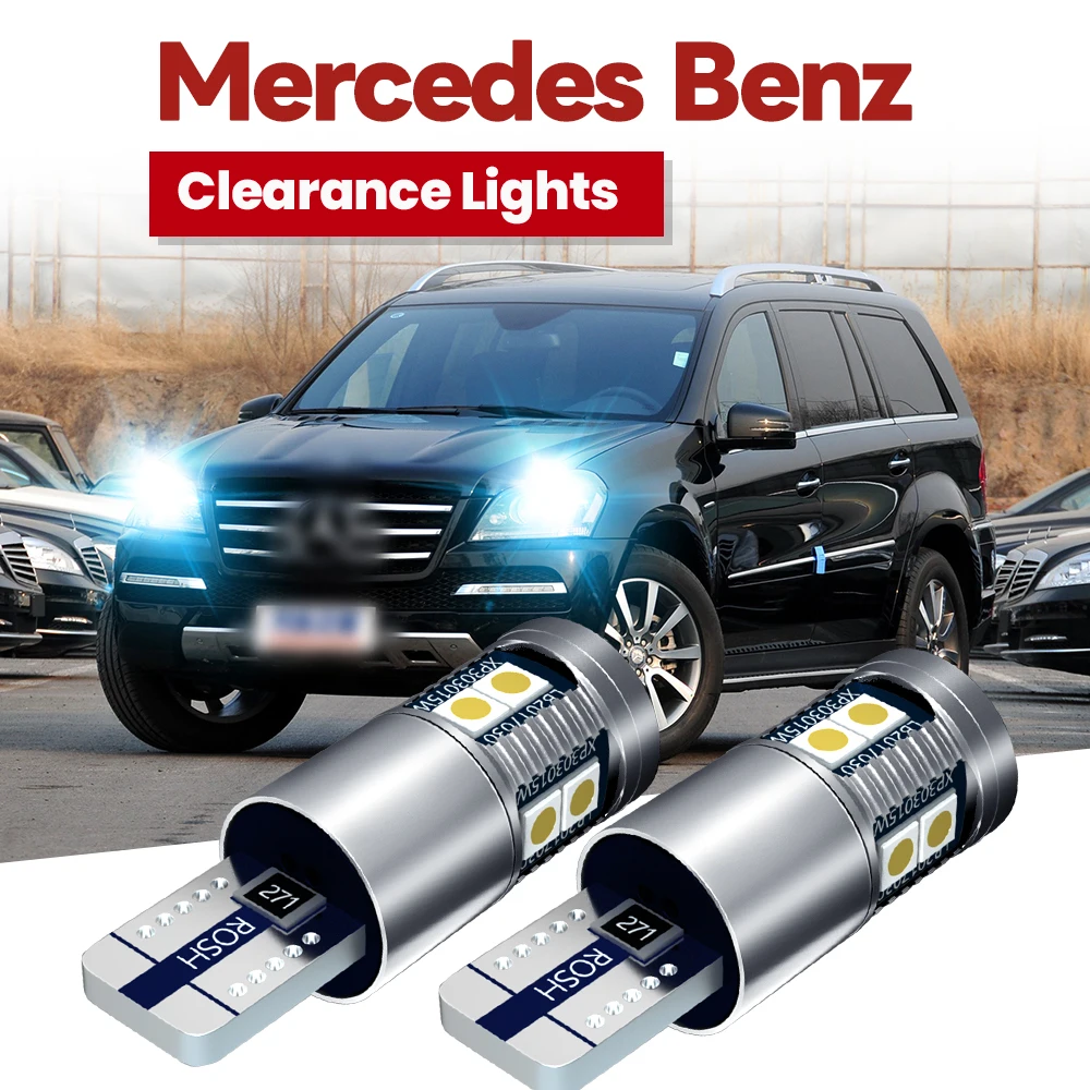 2pcs LED Clearance Light Parking Lamp Bulb W5W T10 Canbus For Mercedes-Benz CL203 C209 A209 C219 W211 W212 A207 C207 S211 S212