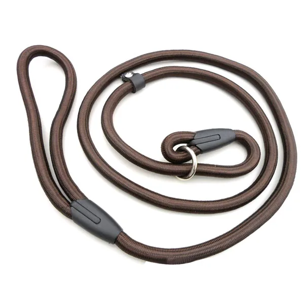 

140cm Durable Nylon Pet Dog Leash Collar Coffee 06cm Width Strong Anti Bite Adjustable Training Lead Rope for Walking Reflective