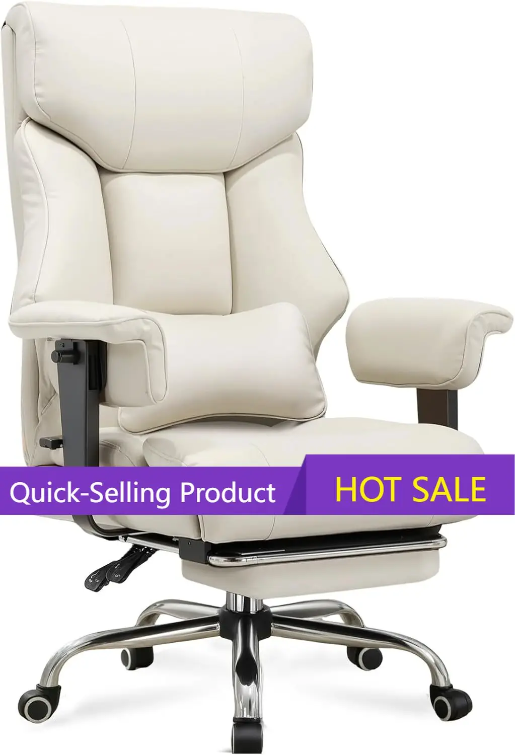 

Игровое кресло для высоких и крупных людей, усиленное офисное кресло на 180 кг с подставкой для ног и эргономичной пружинной подушкой, высокая спинка с поясничной поддержкой