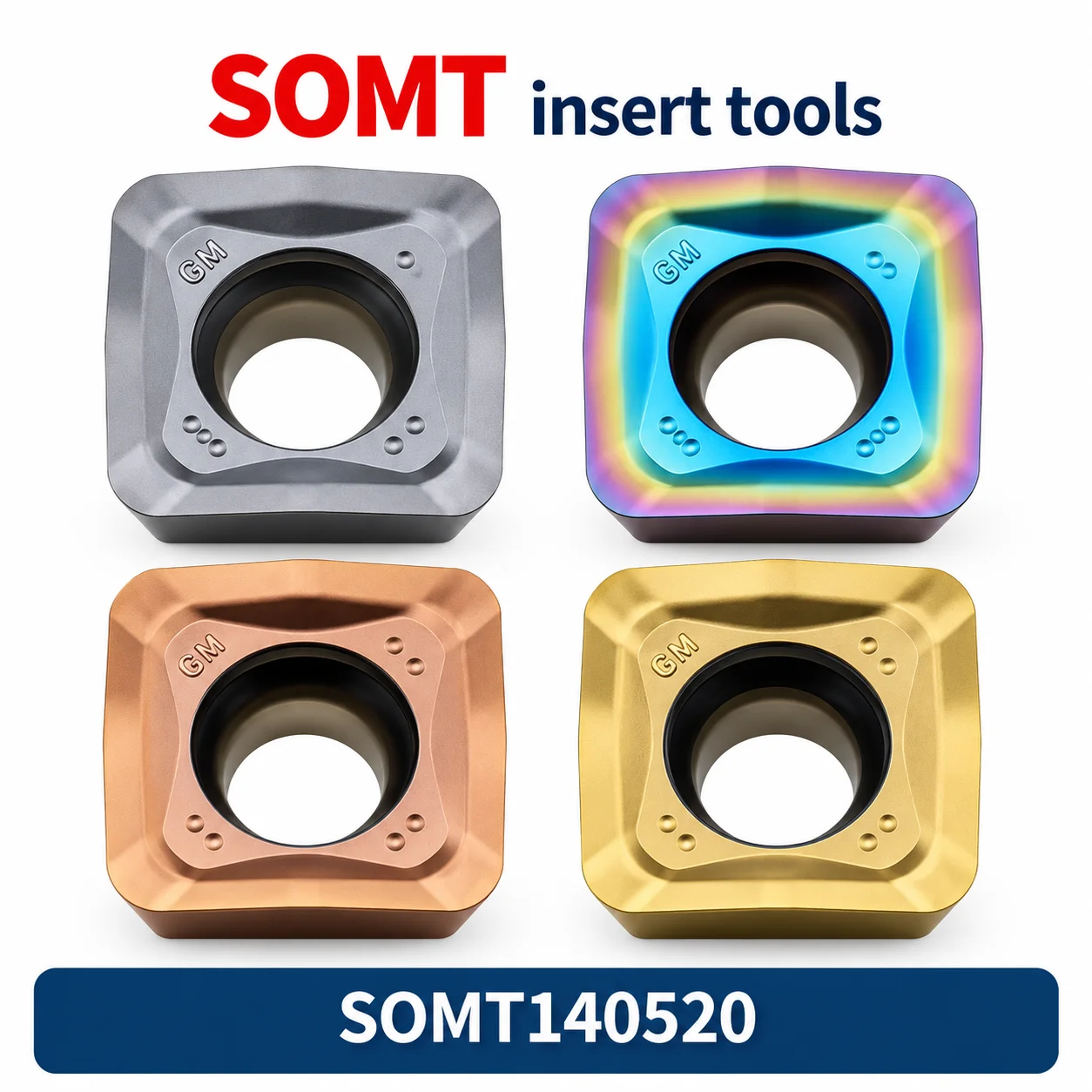 SOMT140520 Carbide Face Milling Inserts for MRH14 MFH14 Cutter Head FMB22 FMB27 CNC Indexable Milling Tool Holder