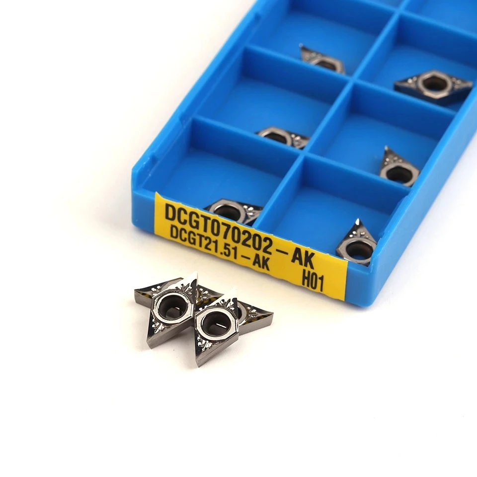 Lâmina de Cortador de Alumínio Inserir Ferramenta de Corte Cnc Dcgt070202 Dcgt070204 Dcgt0702028 Dcgt11t302 Dcgt11t304 Dcgt11t308 ak H01