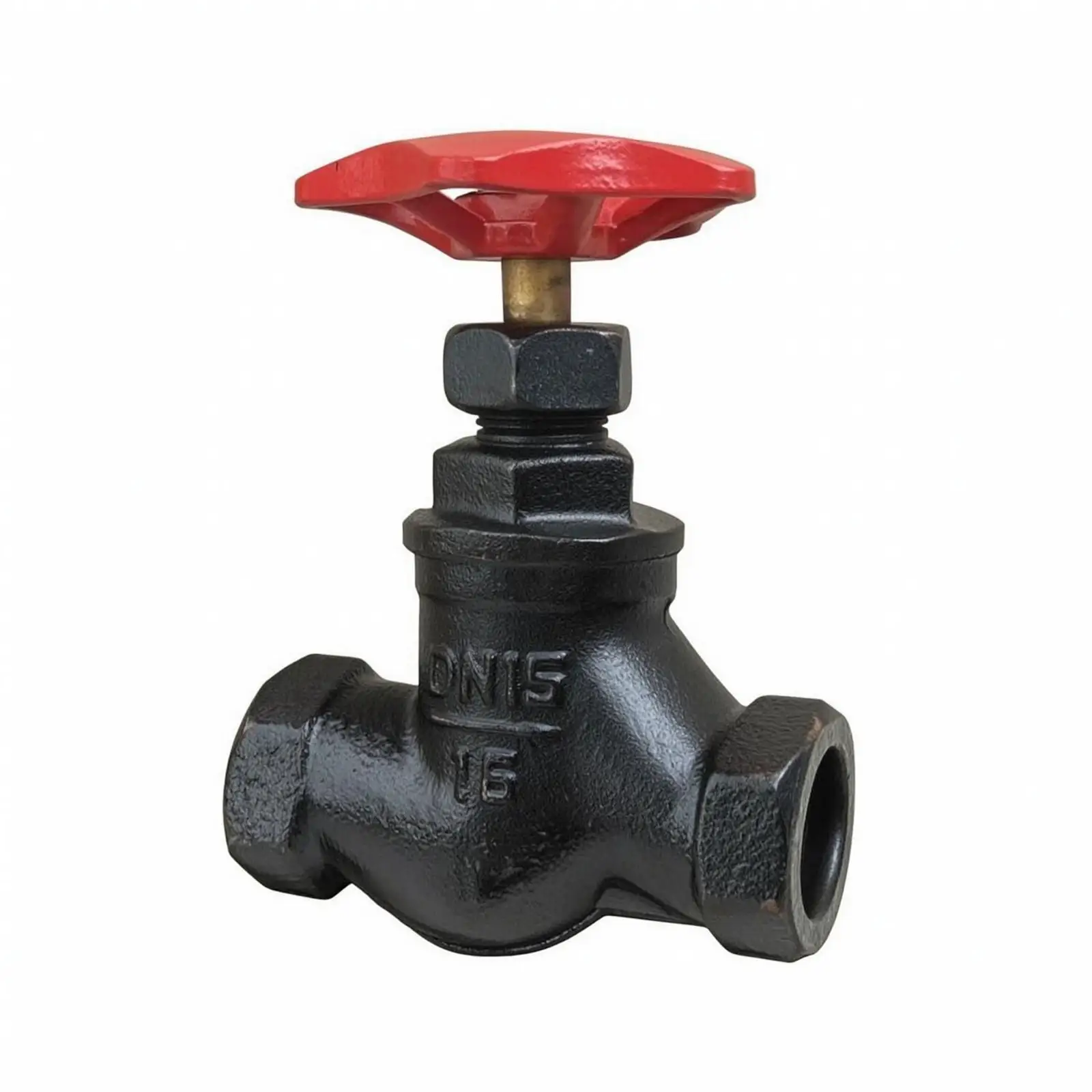 Manual Red Handwheel Cast Iron Shut Off Valve for Water Supply Boiler Piping Projects