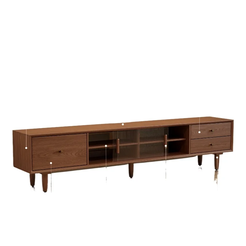 

Solid wood antique TV cabinet floor-to-ceiling new combination, storage living room home floor locker