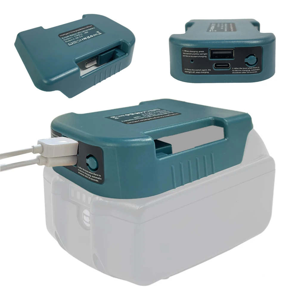 Suporte de Bateria Portátil para Makita Bateria Li-ion de 18v com Usb Tipo-c Carregamento Rápido Adaptador de Bateria Bl1830 Bl1840 Bl1850 pc Pcs