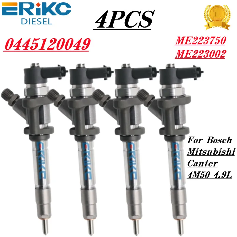 

4PCS 0445120049 Diesel Fuel Injector ME223750 ME223002 Common Rail Injectors 0 445 120 049 For Bosch Mitsubishi Canter 4M50 4.9L