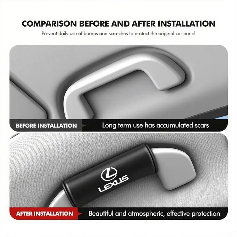 بو الجلود مقبض السيارة الغطاء الواقي المضادة للخدش مقبض الحال بالنسبة لكزس F SPORT LBX NX RX 350h 450h ES UX 300e GS GX IS LS #4
