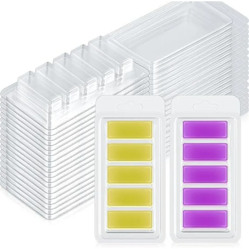 

100 PCS Clear Wax Melting Molds, 5-wick Sturdy Heat-resistant Type, Empty Wax Melting Containers for Candle Making Tools