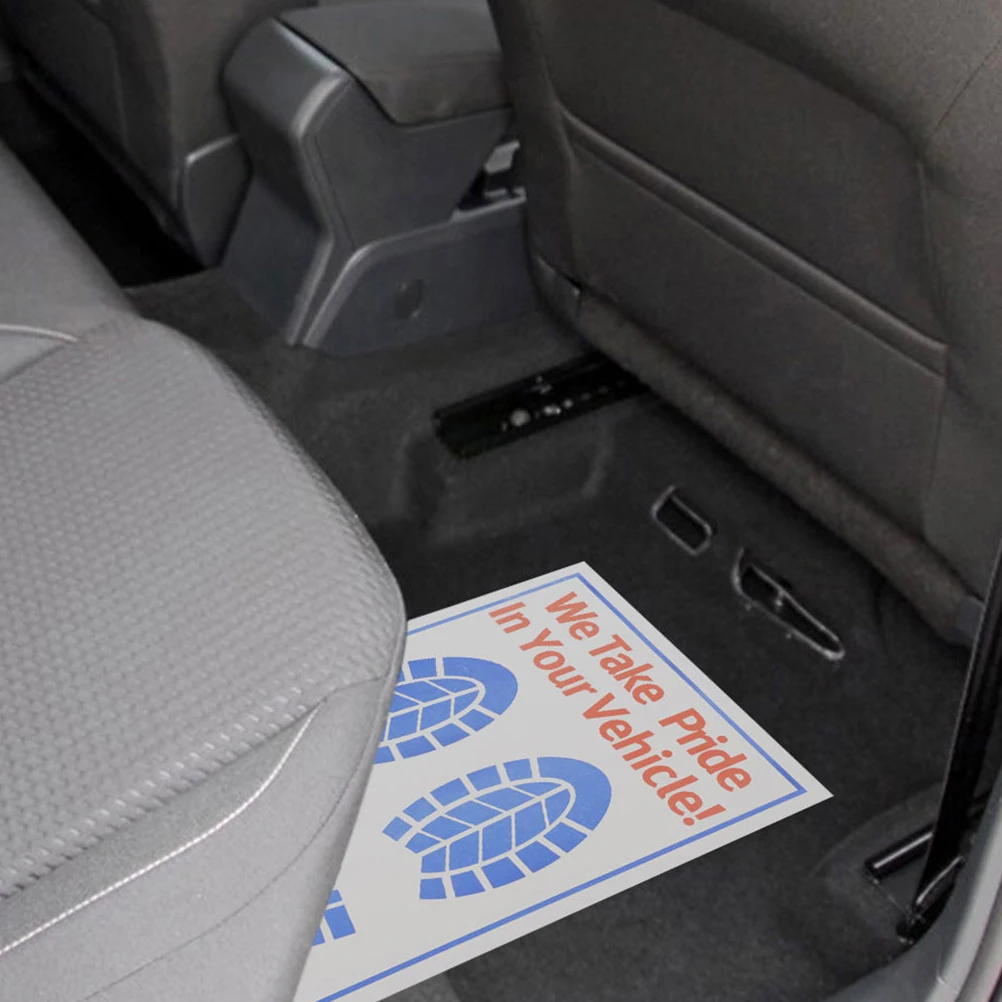 60Pcs Car Paper Floor Mats White Disposable Auto Floor Covers for Vehicle Interior Protection during Maintenance Detailing Wash