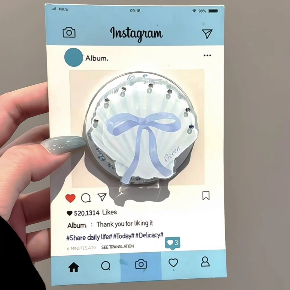 

Cute Sparkly Glitter Diamond Shell For Magsafe cellphone grip Griptok Grip Tok Stand For iPhone 15 Universal Accessories Stand