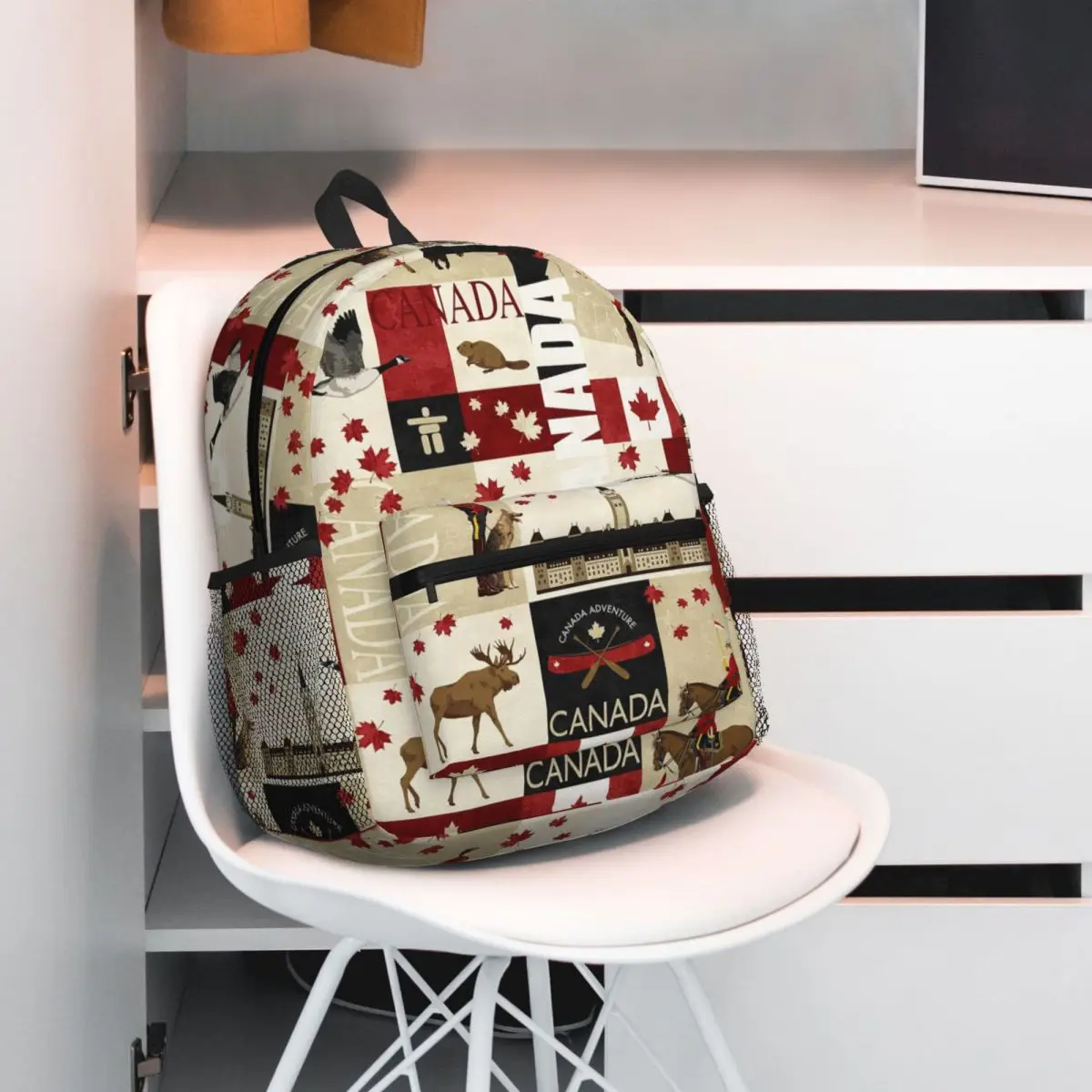 Canada Flag National Culture Backpack Daypack Large Capacity Boys Girls BookBag School Bag Shoulder Bags for Men Women
