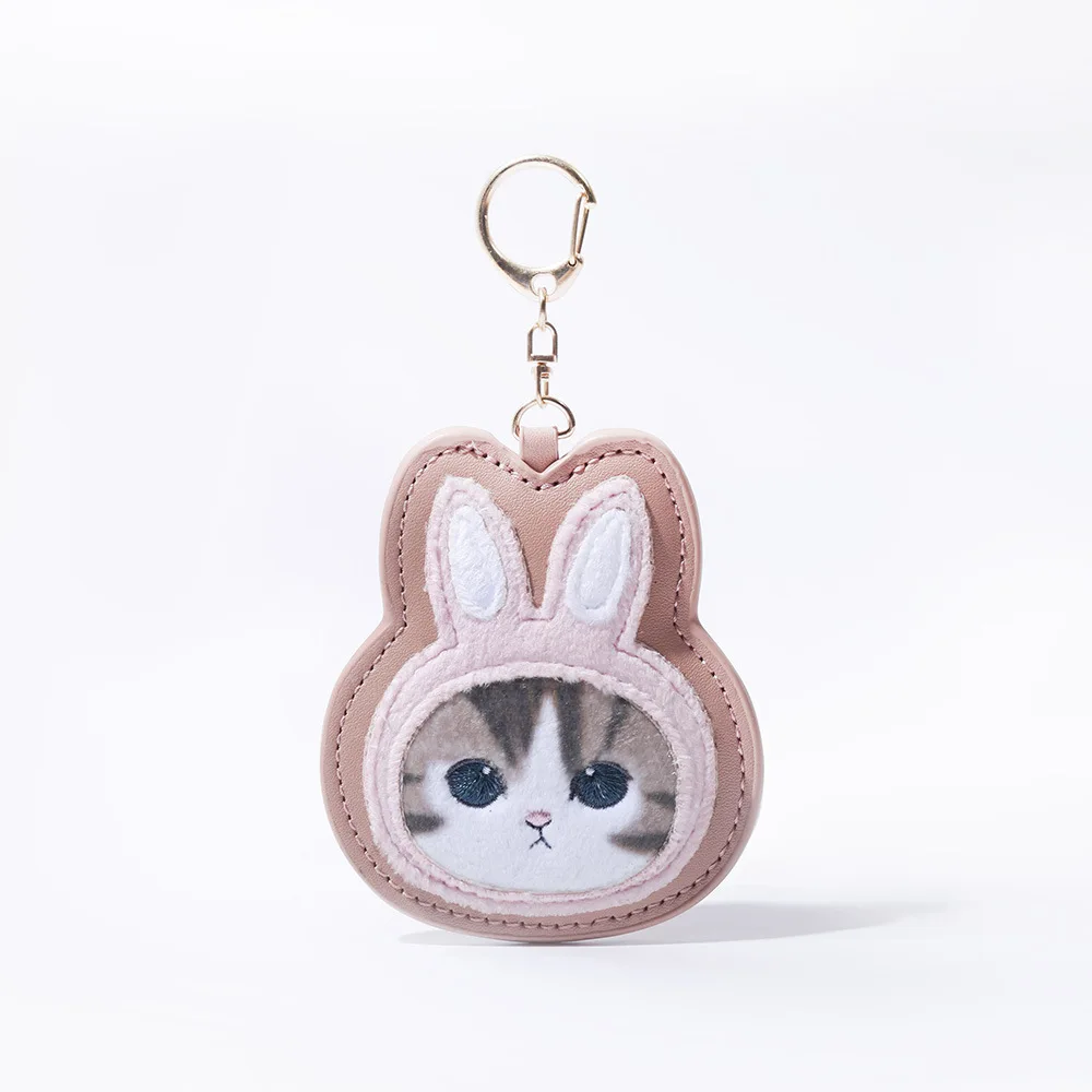 Cartoon Mofusand Shark Cat Leather Towel Embroidery Keychain Anime Peripheral Backpack Pendant Zipper Accessories Friends Gift view 6