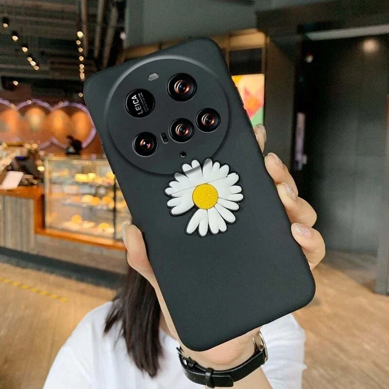 

Case For Xiaomi 15 Ultra Pro 15 xiaomi Chrysanthemum Holder Silicone Shockproof Shell For Xiaomi 15 Pro Ultra TPU Phone Cover