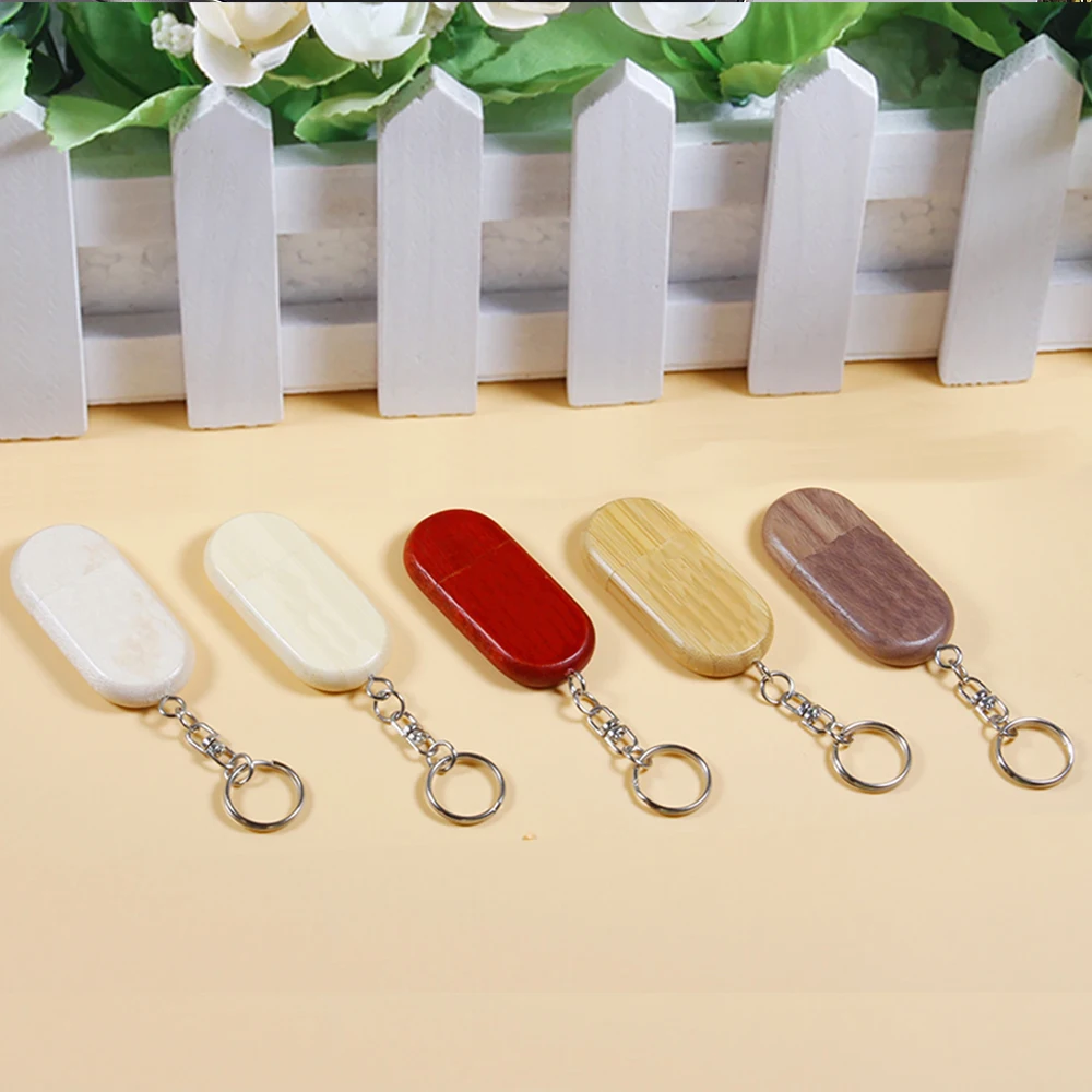 패션 메이플 USB 나무 펜 드라이브 키체인 포함 USB 플래시 드라이브 64GB 32GB 16GB USB 스틱 2.0 웨딩 크리에이티브 선물 메모리 스틱