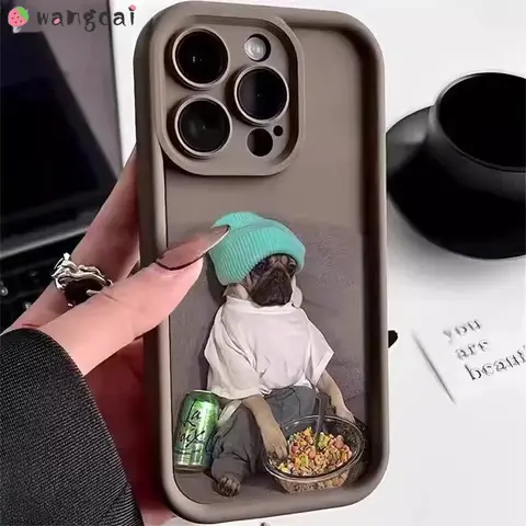 For Vivo V23 V20 Pro V21 5G V21e 4G V23e V21s V11i V17 Neo V15 V5 Lite Phone Case Casing Cute Funny Dog Shockproof Soft Cover