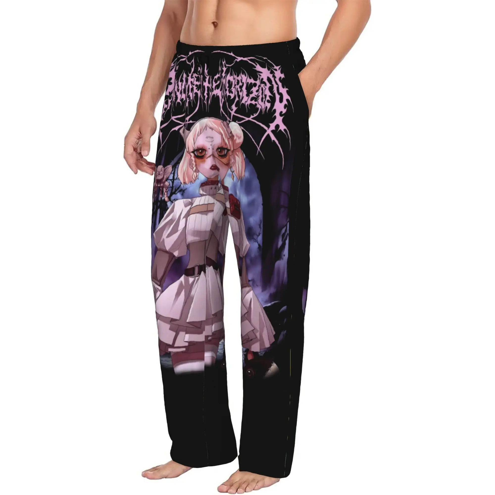 Custom Bring Me Horizones Pajama Pants for Men Metal Core Band Lounge Sleep Stretch Sleepwear Bottoms with Pockets