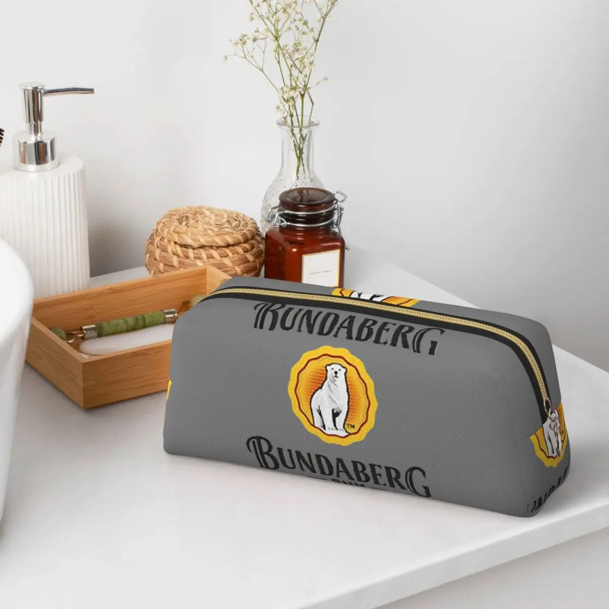 

Bundaberg Rum Pencil Cases for Student School Pen Box Pencil Bag Large Capacity Pencil Pouch Storage Stationery Supplies