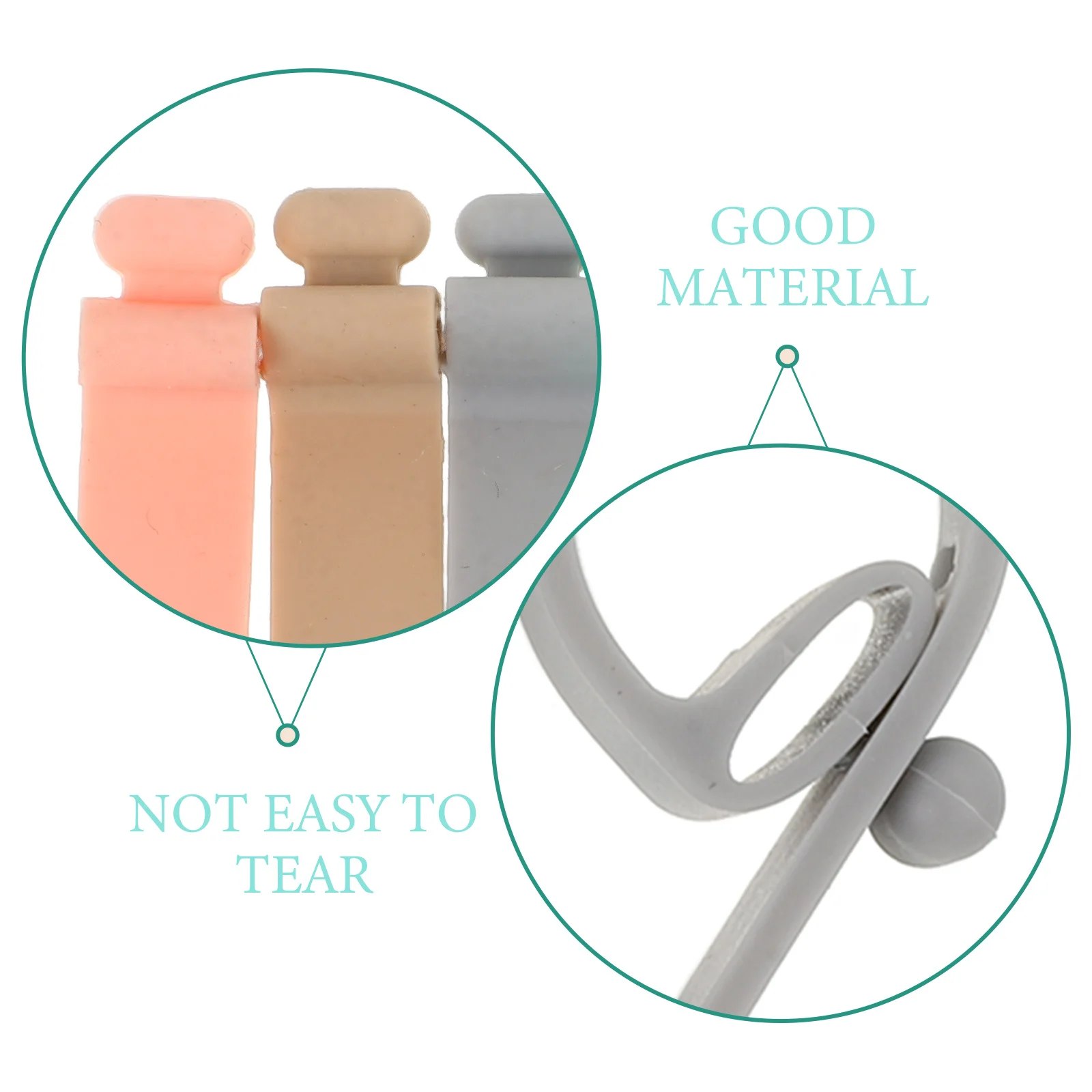 

8pcs Reusable Silicone Cable Ties Wire Cord Organizer Straps for Headphones Chargers USB Cables Desktop Home Office Travel Cord