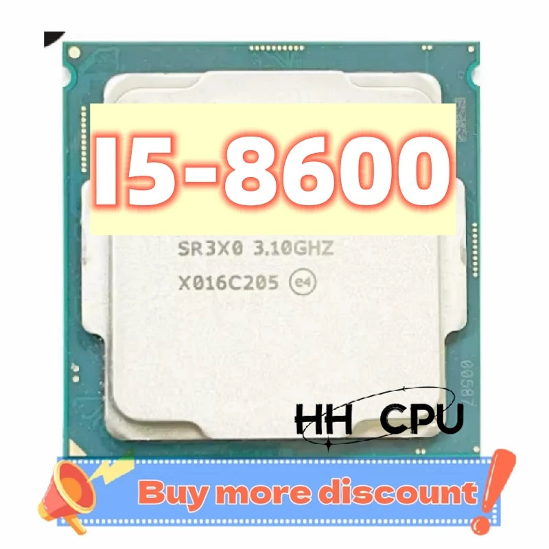 Core i5 8600 3.1GHz Six-Core Six-Thread CPU Processor 9M 65W LGA 1151 without Cooler