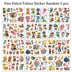 5PC Paw Patrol Tattoo Sticker Children Tattoo Stickers Temporary Tattoos Waterproof The Skye Tattoo Art Tatoo Cosplay Kid Gift