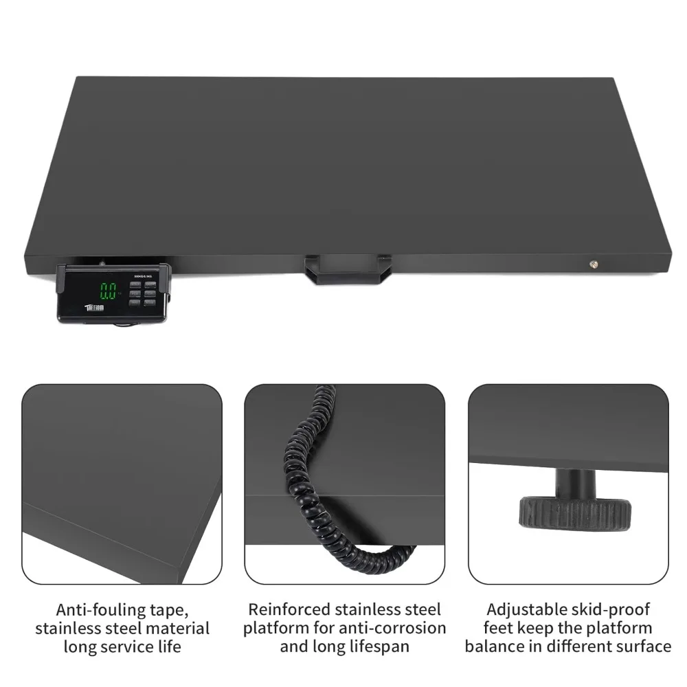 

1100Lbs x 0.2Lbs Postal Digital Shipping Livestock Scale, Electronic Stainless Steel Platform Heavy Duty Vet Animal Floor Scale