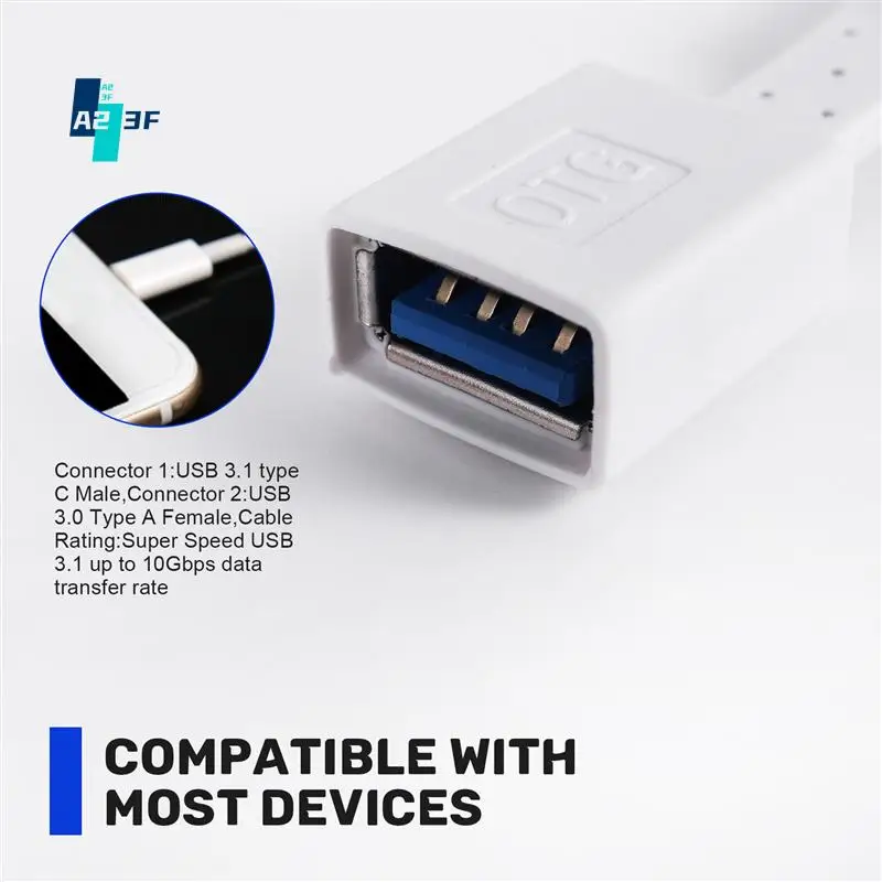 

A23F-Lowest Price USB-C 3.1 Type C Male To USB 3.0 Cable Adapter OTG Data Sync Charger Charging For Samsung Mobile Phone Adapter