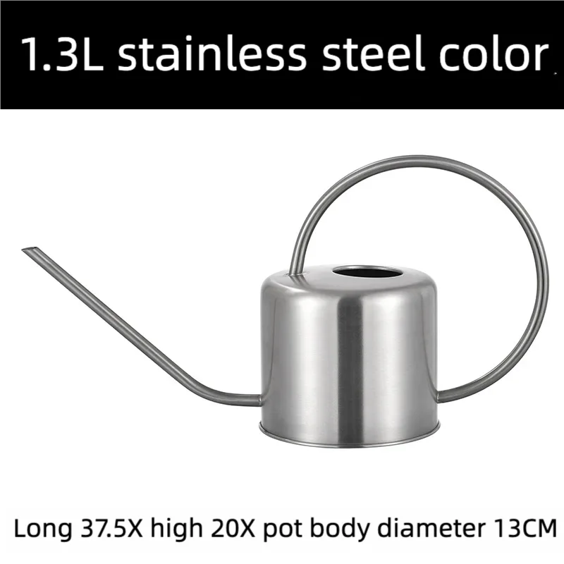 ZK40 Rustproof Leakproof Watering Can Stainless Steel Large Capacity Watering Pot  Comfortable Long Spout Watering Can