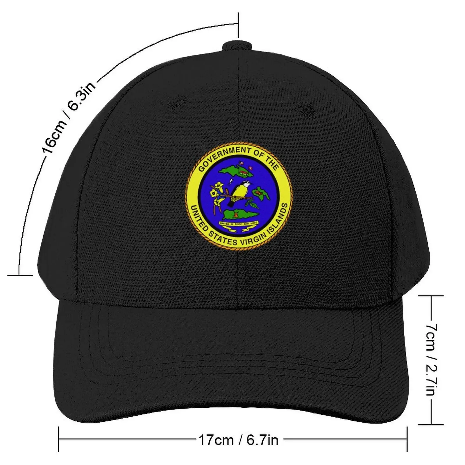 Seal of the United States Virgin Islands Baseball Cap Cosplay beach hat Women's Hats Men's