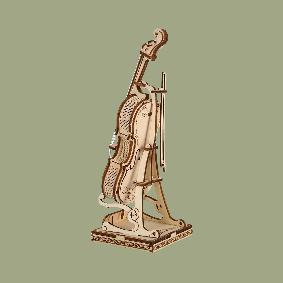 [ปริศนาไม้ DIY] ปริศนาปืนใหญ่ล้อ DIY 3D - ชุดโมเดลประกอบเลเซอร์ตัดสมองทีเซอร์