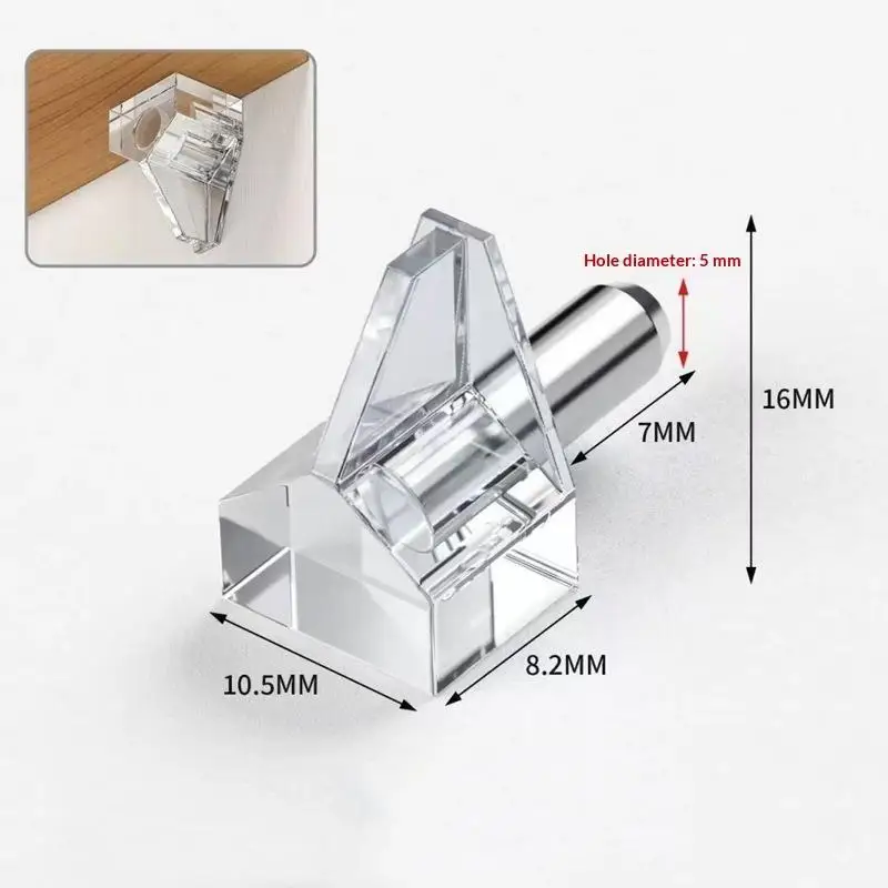 100Pcs Shelf Support Pegs Plastic Laminate Support Studs Cabinet Wardrobe Shelf Holder Pins Glass Plate Furniture Bracket Peg