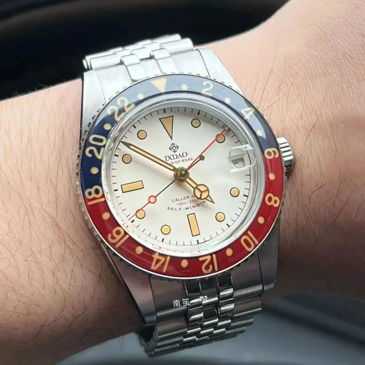 2025 ใหม่ IXDAO ผู้ชายอัตโนมัตินาฬิกา NH34A GMT 38 มม.กันน้ํา 100 M C3 เคลือบนาฬิกาข้อมือ reloj hombre