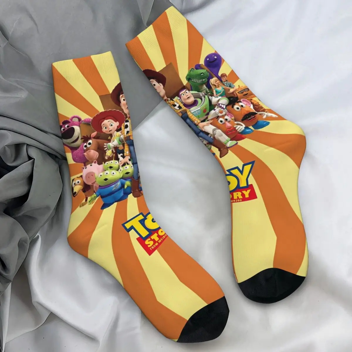 Toy Story Socks Autumn Buzz Lightyear Stockings Novelty Men's High Quality Socks Graphic Outdoor Anti Bacterial Socks