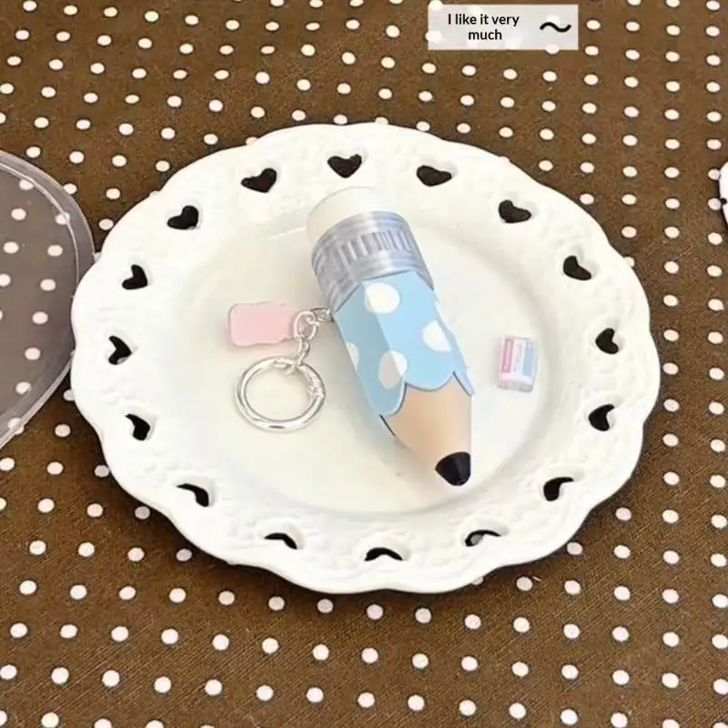 Polka-Dot-Stiftförmiger Fidget-Stressabbau-Schlüsselanhänger, weiches Quetschspielzeug, niedlicher Schlüsselhalter-Anhänger für Schultaschen-Dekoration und Geschenke. – Detail 4