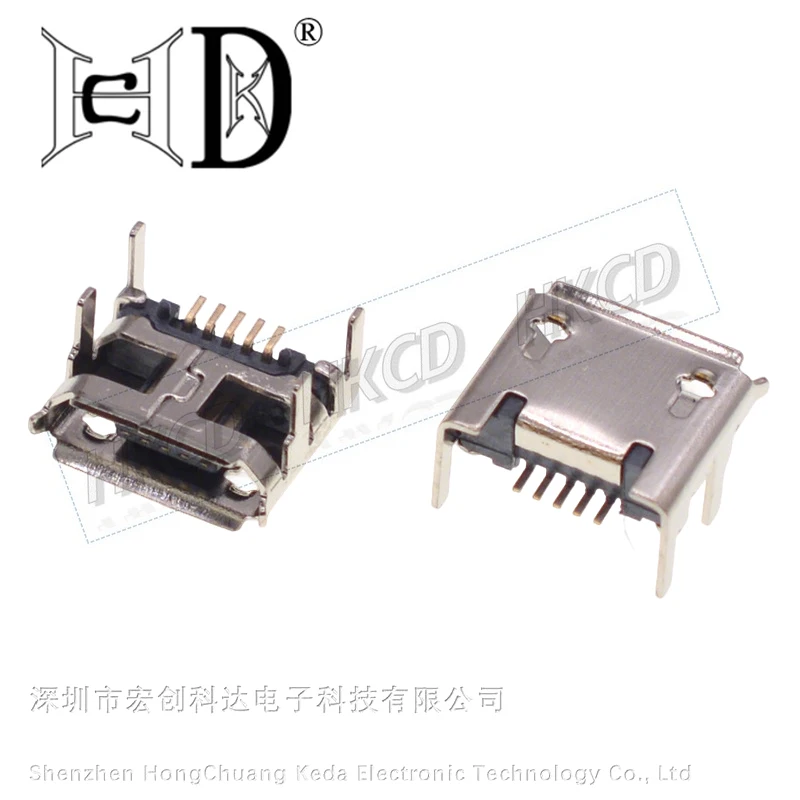 10pcs Micro USB 5Pin Female Connector SMD Socket Jack Charging Port Replacement for Phone Tablet PCB Board