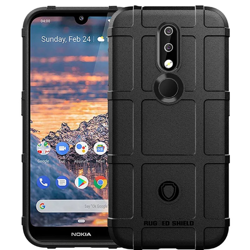 For Nokia 4.2 nokia4.2 Silicone Shield Case Armor Heavy Back Cover for nokia 4.2 Shockproof Rubber Matte Phone Cases