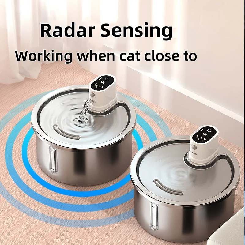 3L Wireless Cat Water Fountain Auto Sensor Drinking Fountain For Cats Dog Drinker Pet Water Dispenser Cat Accessories