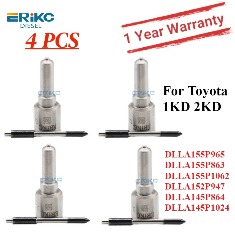 

4 PCS Common Rail Nozzle DLLA155P965 DLLA155P863 DLLA155P1062 DLLA152P947 DLLA145P864 DLLA145P1024 for Toyota 1KD 2KD