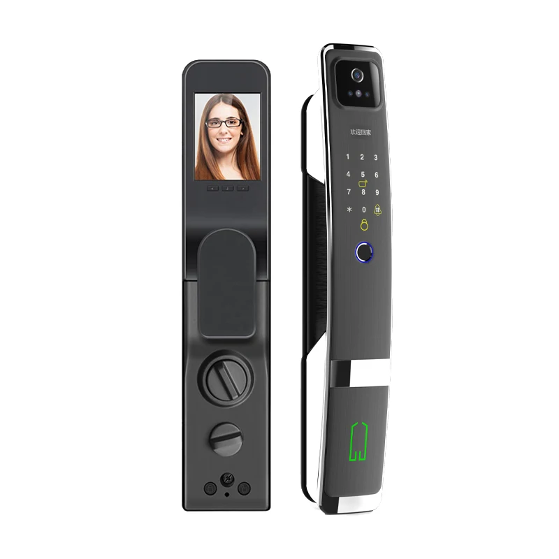Smart Lock H-03 Tuya Smart WiFi Digital Door Lock Code Card Smartphone Unlock Fingerprint Face Scene Smart Door Lock for Home