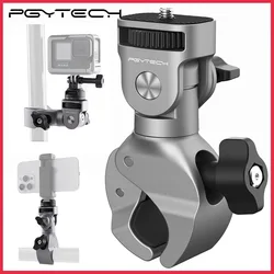 PGYTECH-Super Clamp Mount, adaptador de parafuso para bicicleta, série veículo, ciclismo Action Camera, Smartphones, 17mm a 37mm, 1/4