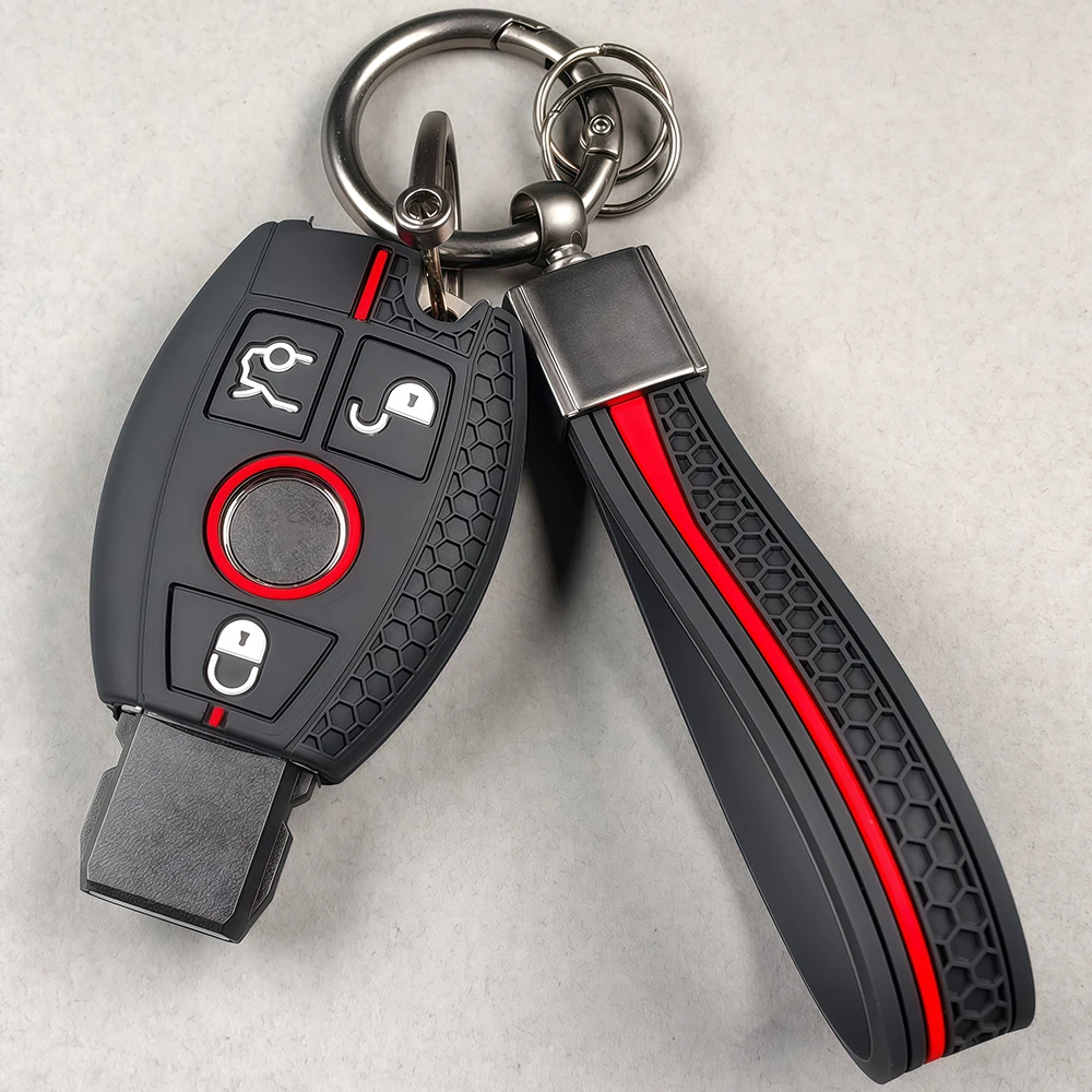 Silicone Shell Fob Car Key Case Cover For Mercedes Benz A B C E Class GLS GLA GLK GLC CLS CLA AMG W204 W205 W212 W463 W176