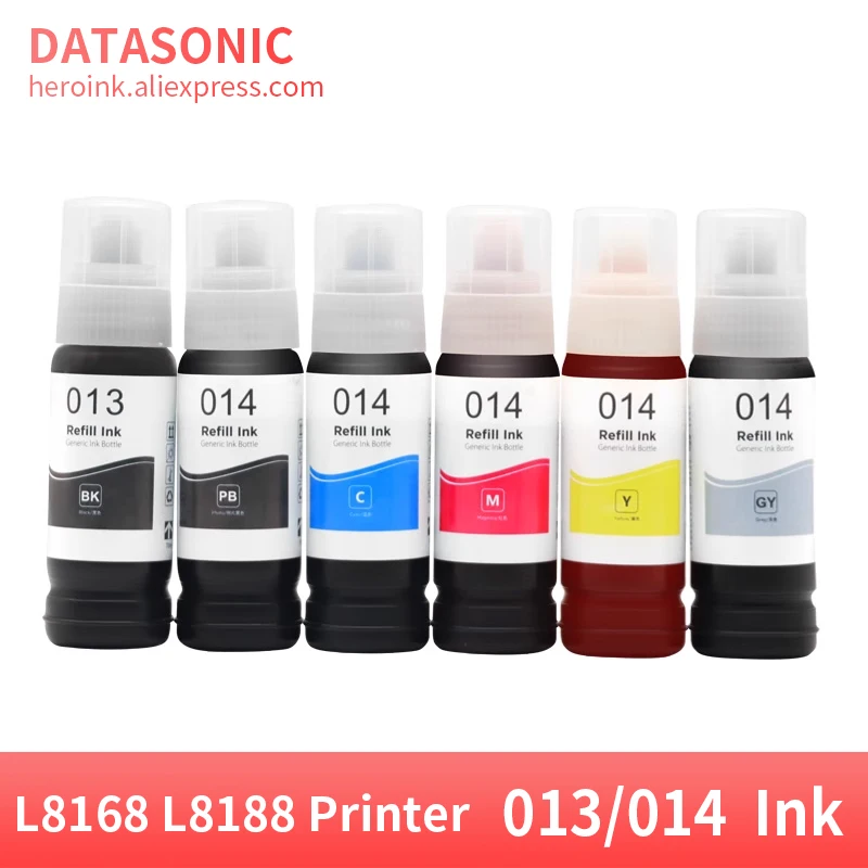 Refill dye ink kit For Epson 115 012 014 114 552 009 011 013 Dye for Epson L8168 L8188 ET-8500 ET-8550 L8160 L8180 Printer Ink