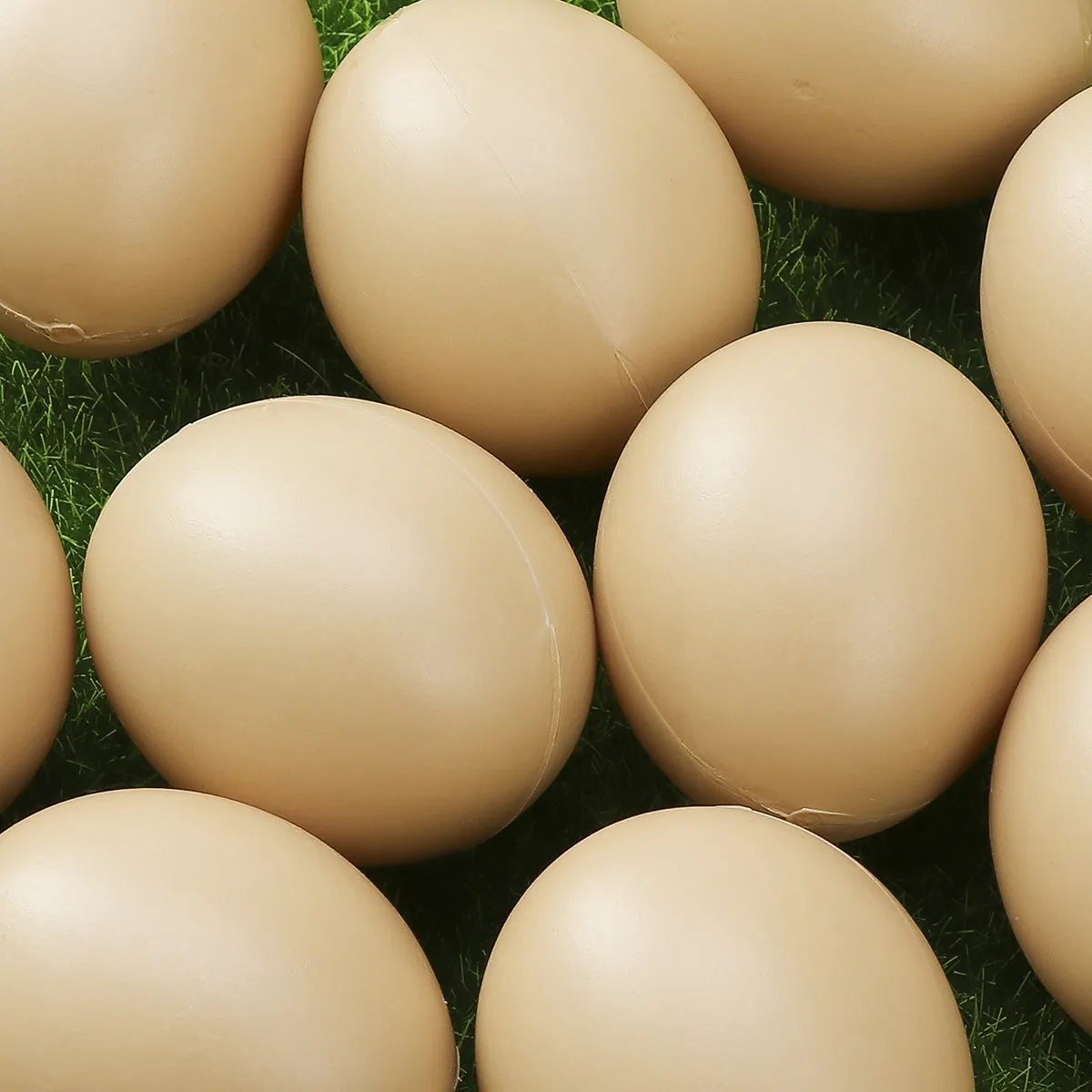 10pcs Realistic Plastic Artificial Eggs for Bird Breeding – Natural Size, Shape & Color, Smooth Surface