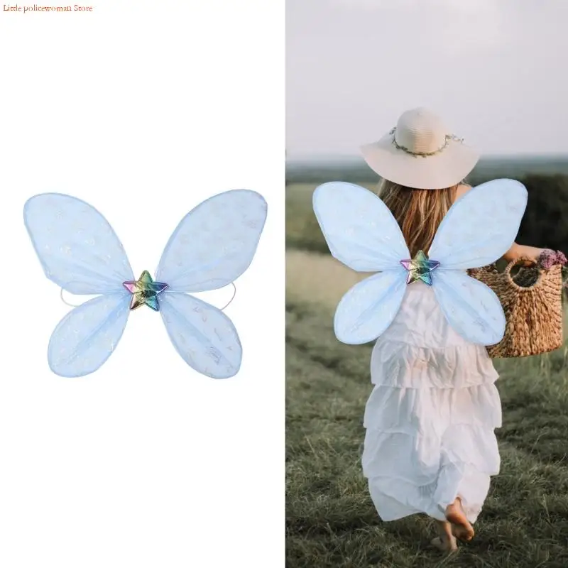 F92D Fairys Wing, Butterfly Fairys Wing Halloween Costume Angel Wing for Women Girls