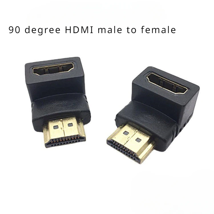 

HDMI 90 degree right angle elbow 90 degree bend HDMI head male to female connector adapter extension terminal head