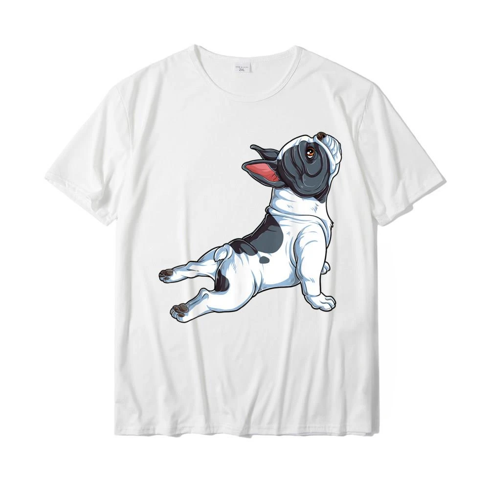 French Bulldog Yoga T Shirt Frenchie Namaste Men Funny Gift T-Shirt Casual Tshirts Tops & Tees Cotton Men Fashionable