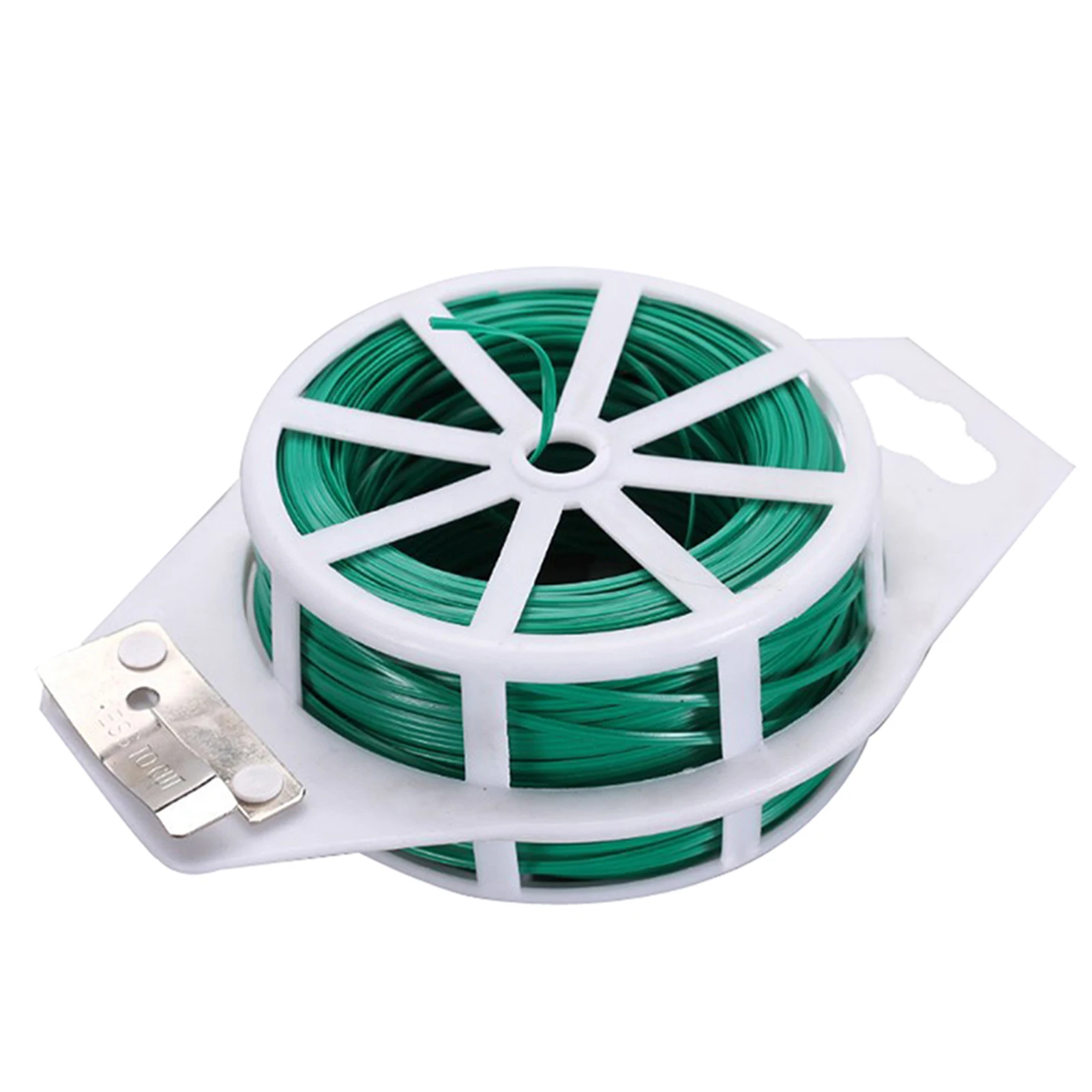 

328ft (100m) Twist Ties Green Coated Garden Plant Ties With Cutter For Gardening And Office Organization