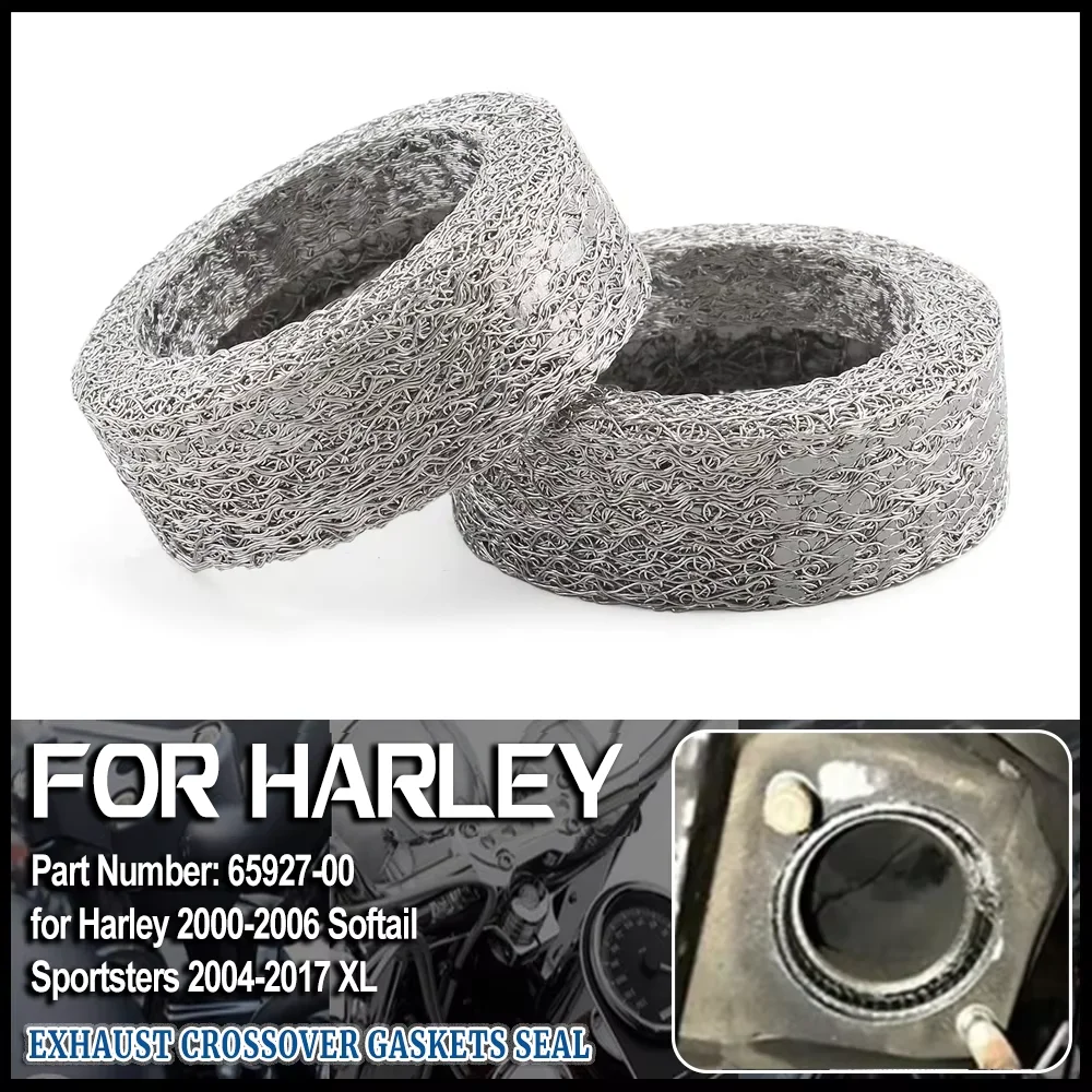 

Exhaust Crossover Gaskets Seal Replace 65927-00 For Harley Sportsters XL 2004-2017 Softail FXST/C FXSTS/B FLST/C 2000-2006